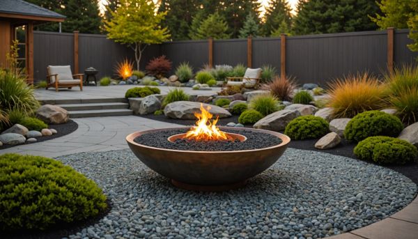 Quel secteur du jardin associer à l élément du feu zen