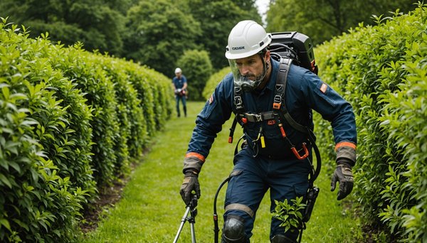 Comment un exosquelette protège-t-il les paysagistes des tms lors de la taille de haies ?